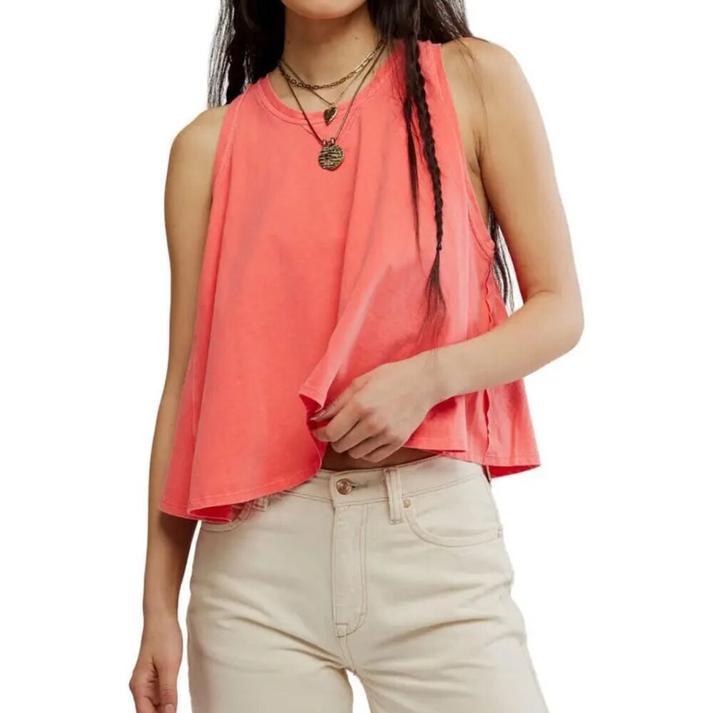Free People Coral Swing Tank Top